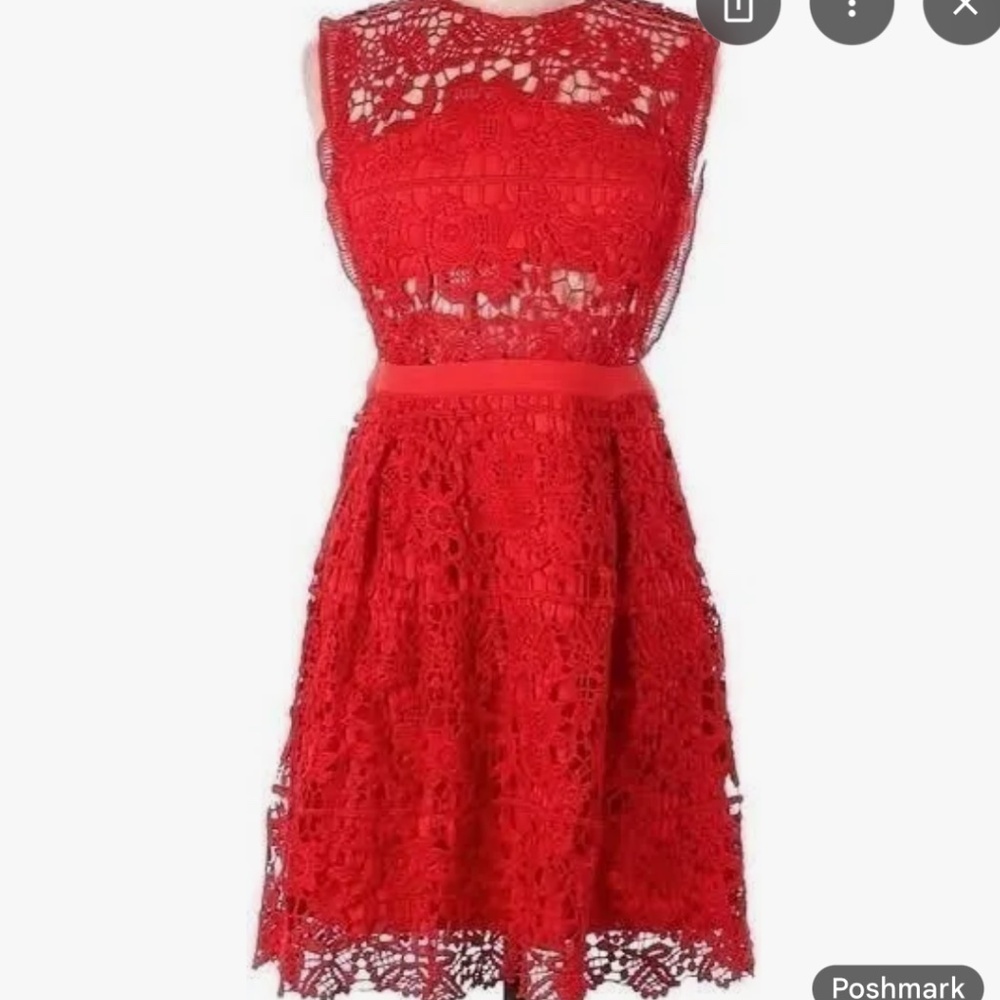Verty red lace cocktail dress